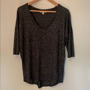 Express dark gray soft dolmain sleeve top. EUC